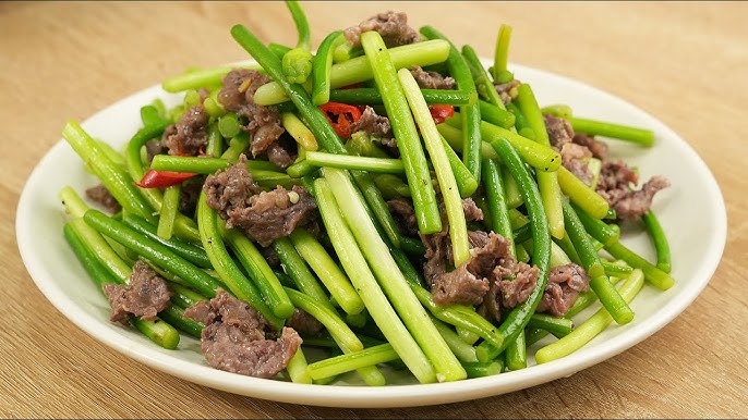 Bò xào ngồng tỏi